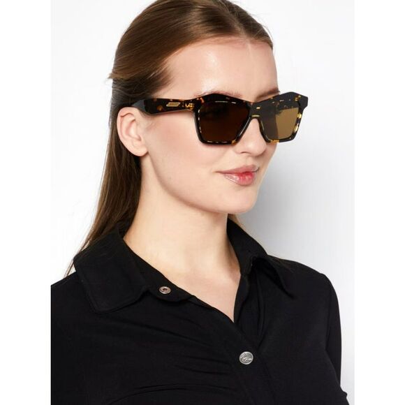 Bottega Veneta Women Sunglasses Havana Brown Shield BV1093S 002 BRAND NEW main image 5